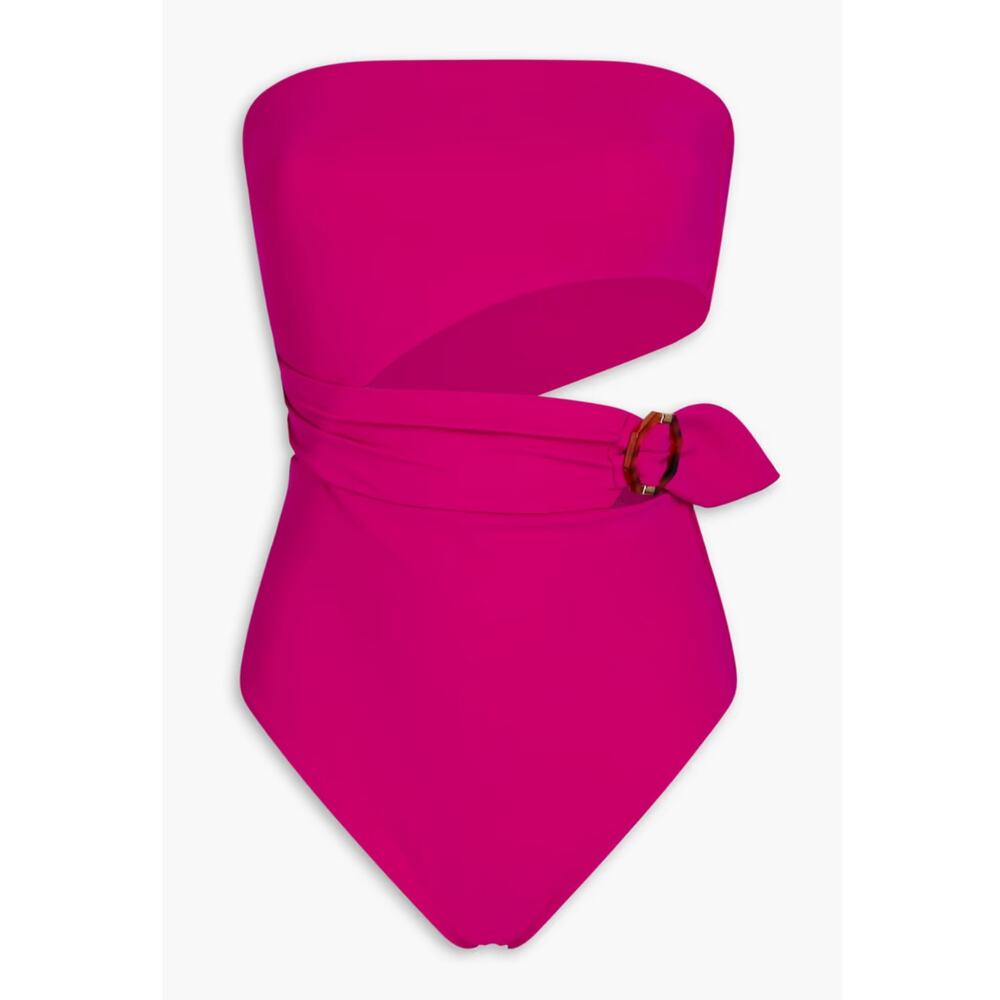 Zimmermann NWT Violet Nina Scarf Buckle Cutout One Piece Swimsuit US 4